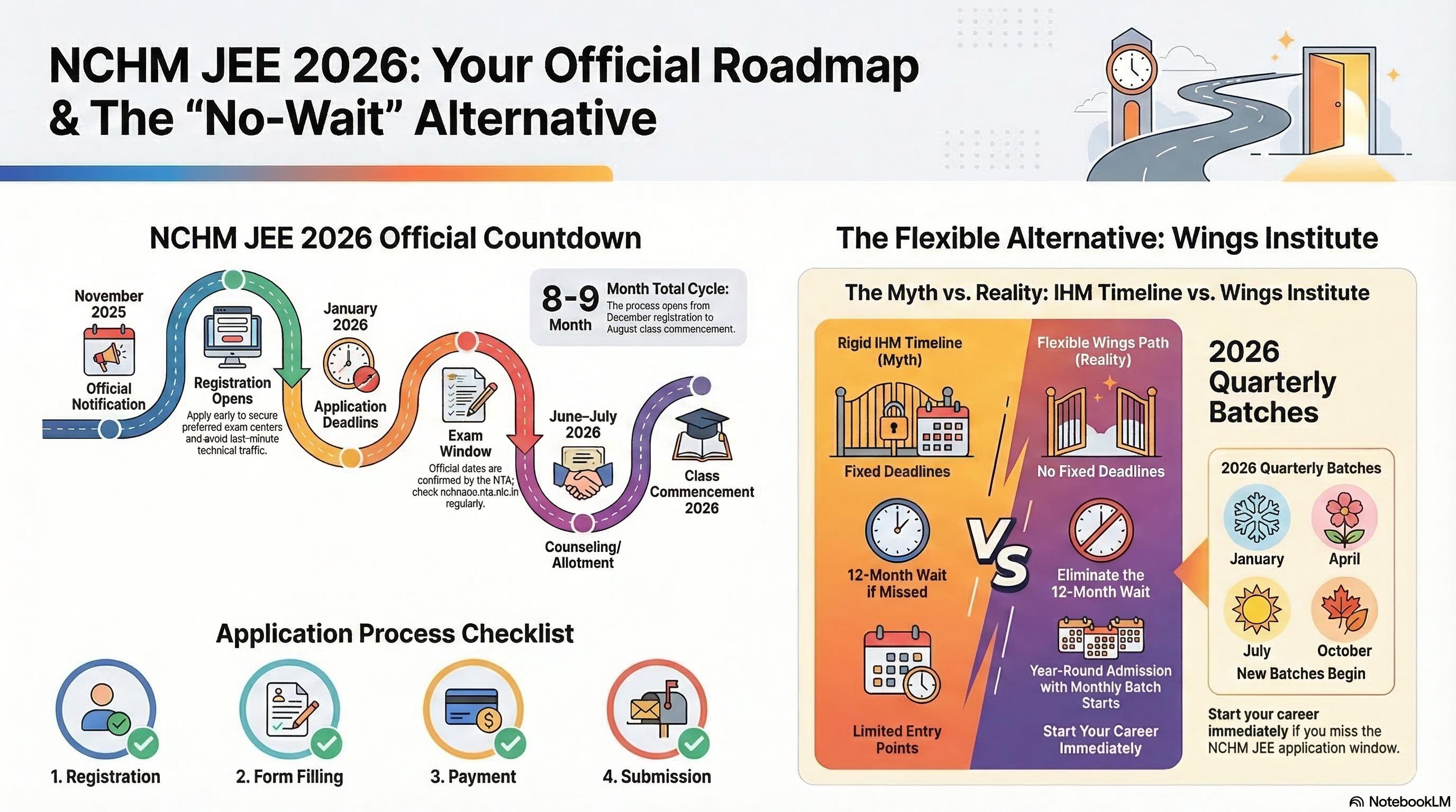 Hotel Management Entrance Exam Date 2026: NCHM JEE Schedule & Important Dates - Hotel Mgmt career guide from Wings Institute Vadodara Gujarat